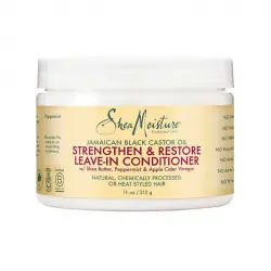 Shea Moisture - Acondicionador sin aclarado Fortalece y Restaura - Aceite de ricino negro de Jamaica