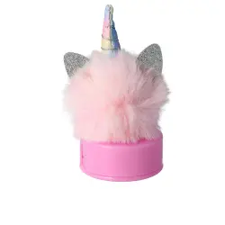 Sacapuntas unicornio con tapa y pompón 1 u