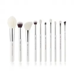 Jessup Beauty - Set de brochas 10 piezas - T243: White/Silver