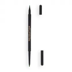 Revolution - Delineador de ojos Felt & Kohl Precision Dual Liner - Green