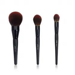 Jessup Beauty - Set de brochas 3 piezas Black Shimmer Collection - T274: Makeup Lover (Phantom Black)