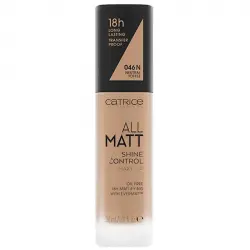 Catrice - Base de maquillaje All Matt Shine Control - 046N: Neutral Toffee