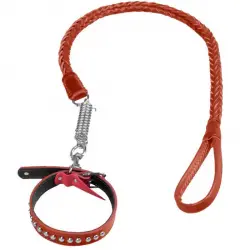 Pack Collar-Correa de Cuero Marrón