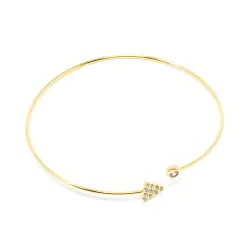 Rígida Coney pulsera #oro brillo 1 u