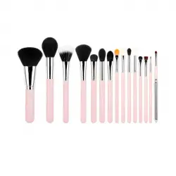 Jessup Beauty - Set de brochas 15 piezas - T094: Pink/Silver