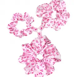 GLOV - *Barbie* - Pack de 3 coleteros scrunchie - Pink Panther