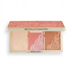 Revolution Pro - Paleta de rostro Crystal Luxe - Rose Fresco