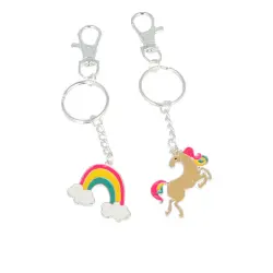 Llaveros UNICORNIO-ARCOIRIS Bff lote 2 pz