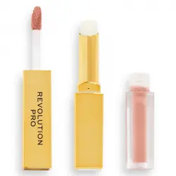 Revolution Pro - Dúo de labial líquido + bálsamo Supreme Stay 24HR - Cashmere