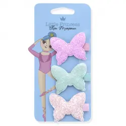 Little Princess Set 3 Clips Glitter