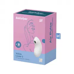 Satisfyer - Estimulador de clítoris Vulva Lover 2 - Blanco