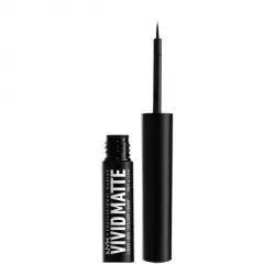 Vivid Matte Eyeliner Líquido Negro Mate Larga Duración