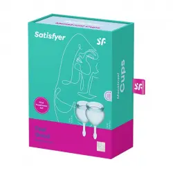 Satisfyer - Kit de copas menstruales Feel Good (15 + 20 ml) - Azul Claro