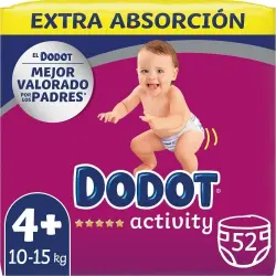 Activity extra pañales talla 4 de 10 a 15 kg 52 unidades