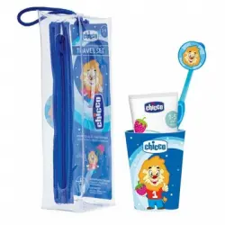 Chicco Set Chicco Cepillo de Dientes Viaje Azul 36m+, 1 un