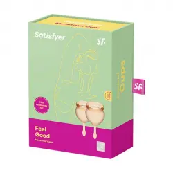 Satisfyer - Kit de copas menstruales Feel Good (15 + 20 ml) - Naranja