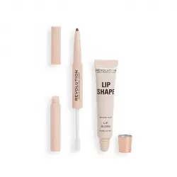 Revolution - Set de labios Lip Shape - Brown Nude