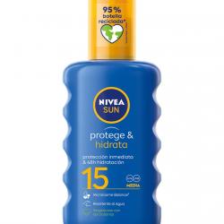 NIVEA - Leche Solar En Spray Protege & Hidrata SPF 15 Sun
