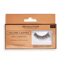 Revolution - Pestañas postizas Volume Lashes - Nº.9 Unravel