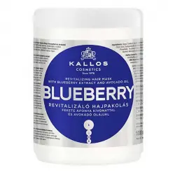 Kallos Cosmetics - Mascarilla capilar BlueBerry 1000 ml - Extracto de arándano y aceite de aguacate