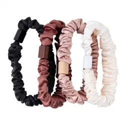 Scrunchie Satinado Marrones