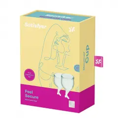 Satisfyer - Kit de copas menstruales Feel Secure (15 + 20 ml) - Verde Claro