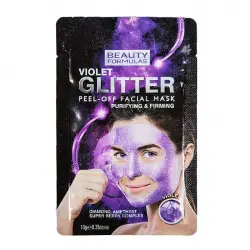 Beauty Formulas - Mascarilla Peel-off con Glitter Purificante y Reafirmante - Violet