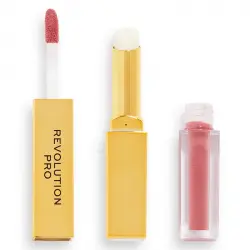 Revolution Pro - Dúo de labial líquido + bálsamo Supreme Stay 24HR - Velvet