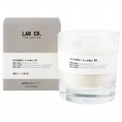 Ambientair Vela Vaso 40 horas 4 Patchouli y Cedar Lab Co., 200 gr