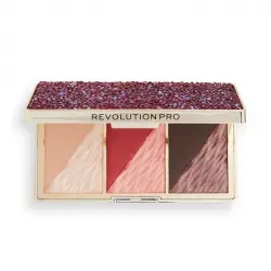 Revolution Pro - Paleta de rostro Crystal Luxe - Berry Flush