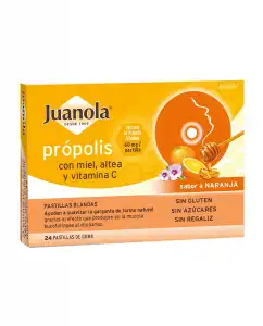 Juanola - Pastillas Propolis Con Miel/Altea + Vitamina 'C' Sabor Naranja