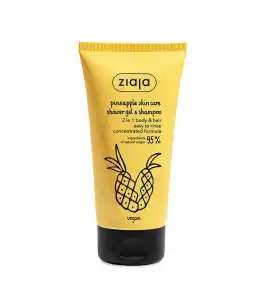 Ziaja - Gel de ducha y champú 2 en 1 con cafeína - Piña