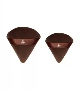 Danessa Myricks - Set borlas de maquillaje Yummy Skin Velour Puff Duo - Dark Chocolate