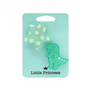 Little Princess Set 2 Clips Estrella y Dinosaurio