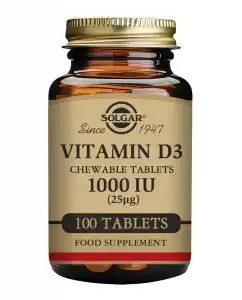 SOLGAR - 100 Comprimidos Masticables Vitamina D3