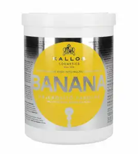 Kallos Cosmetics - Mascarilla capilar Banana 1000 ml - Fortificante con complejo multivitamínico