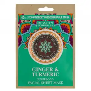 Ginger - Turmeric Biodegradable Facial Mask Mascarilla Facial de Arcilla Superfood