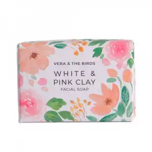 Vera and The Birds Vera and The Birds White Pink Clay Facial Soap, 100 gr