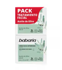 Babaria - Pack crema facial hidratante de día SPF15 y noche - Aceite de oliva