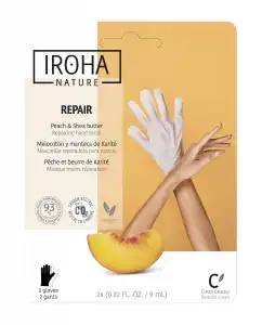 Iroha Nature - Guantes Mascarilla Reparadores Con Melocotón Y Manteca De Karité