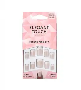 Elegant Touch - Uñas Postizas Natural French - 126: Small Pink