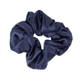 Scrunchie SatÃ©n Azul Marino