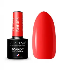 Claresa - Esmalte semipermanente Soak off - 406: Red