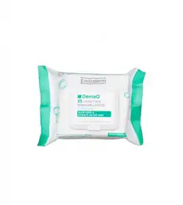 Evoluderm - Toallitas desmaquillantes refrescantes 25uds - Aloe vera y extracto de té verde