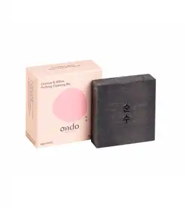 Ondo Beauty 36.5 - Limpiador facial sólido syndet 70g - Carbón vegetal y sauce