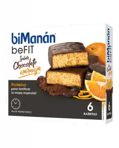 BiManán® - Barritas BeFIT Chocolate Naranja Bimanan