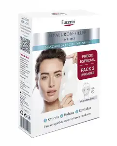 Eucerin® - Mascarilla Intensiva Facial Hyaluron-Filler 3 Ud Eucerin