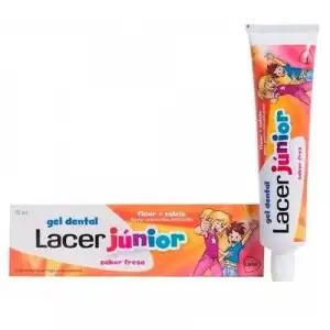 Lacer JUNIOR GEL DENTIFRICO FRESA 75 ml Pasta De Dientes