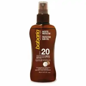 Babaria Aceite Protector SPF 20 Protección Media, 100 ml