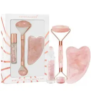 CRYSTALLOVE Crystallove Estuche Rose Quartz Roller and Gua Sha, 1 un